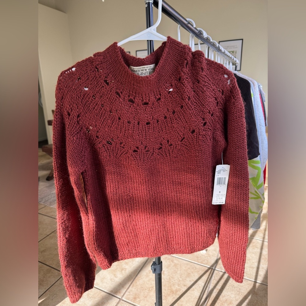 Hand Knit Wool Blend Sweater